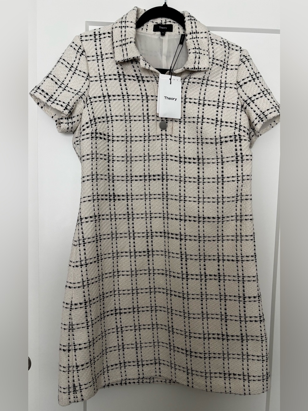 Theory Plaid Dress size 10 women NWT